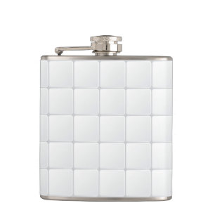 White tile hip flask