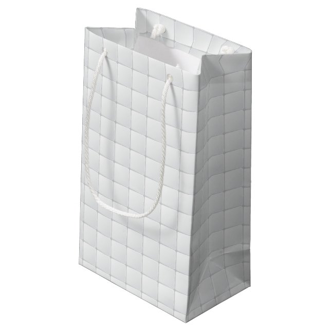 White tile small gift bag (Back Angled)