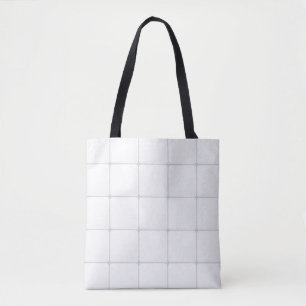 White tile tote bag