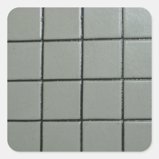 White Tiles Square Sticker (Front)