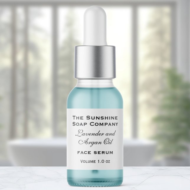 White tiny bottle dropper bottle label return address label (Creator Uploaded)