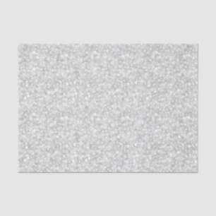 White Tones Faux Glitter & Sparkles Pattern Tissue Paper
