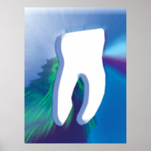 White Tooth Dental Art Dentist Orthodontist Poster