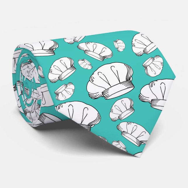 White Toque Blanche Chefs Hats Head Chef Tie (Rolled)