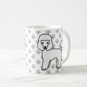 White Toy Poodle Cute Cartoon Dog Coffee Mug