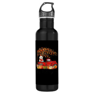 White Toy Poodle It’s Fall Y’all Pumpkin Fall 710 Ml Water Bottle