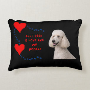White Toy Poodle Photorealistic Dog Lover Pillow