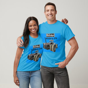 White tractors Tshirt 4-270 white