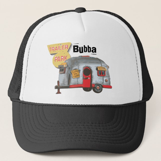 White Trailer Trash Trucker Hat (Front)