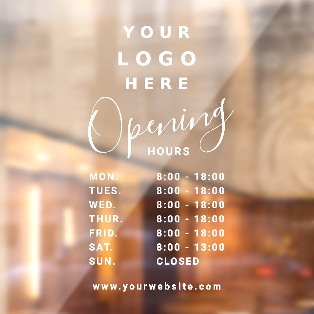 White Transparent Business Logo Opening Hours (Sheet 2)