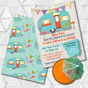 White Trash Bachelorette bash party invitation