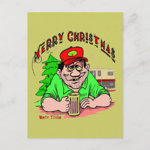 White Trash Christmas Holiday Postcard