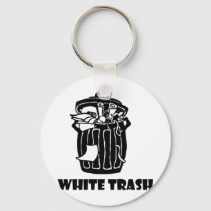 White Trash Garbage Can Key Ring