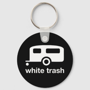 White Trash trailer icon - trailer park Key Ring