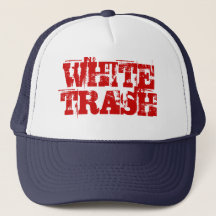 WHITE TRASH TRUCKER HAT
