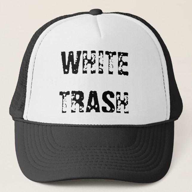 WHITE TRASH TRUCKER HAT (Front)