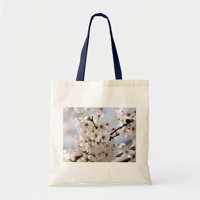 White tree blossom in springtime tote bag (Front)