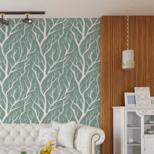 White Tree Branches - change background colour Wallpaper