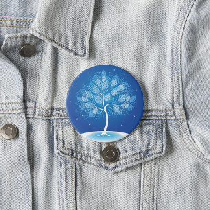 White Tree In The Snow 7.5 Cm Round Badge