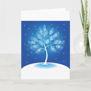White Tree In The Snow Card