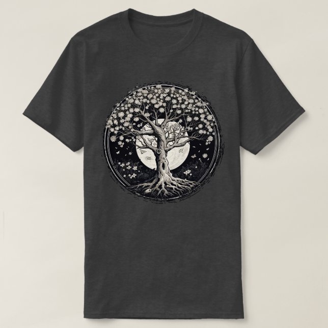 White Tree of Life T-Shirt (Design Front)