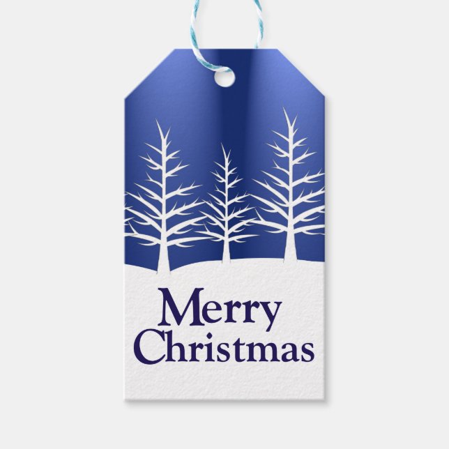 White Tree Silhouettes Gift Tags (Front)