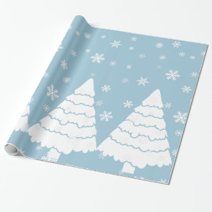 White Trees Wrapping Paper