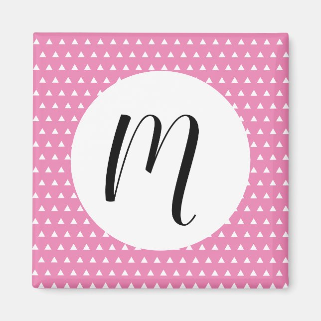 White triangle pattern  magnet (Front)