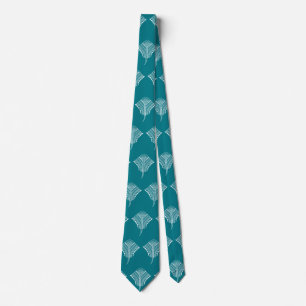 White Tribal Stingray Tie