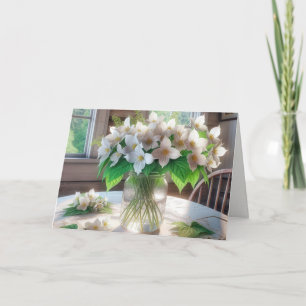 White Trilliums Bouquet for Birthday Card