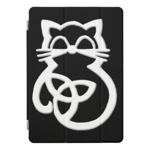White Trinity Knot Celtic Cat iPad mini Cover