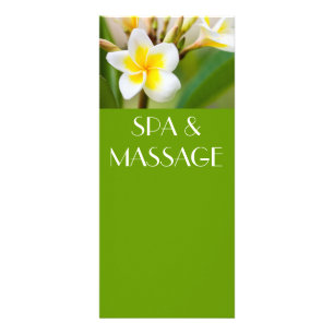 White tropical flower rack card