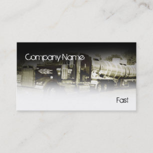 white truck in black business card