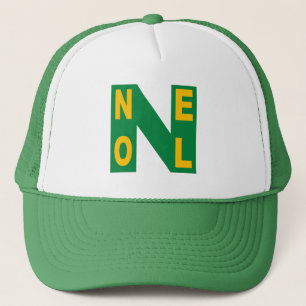 White Trucker cap/green CHRISTMAS Design Hat