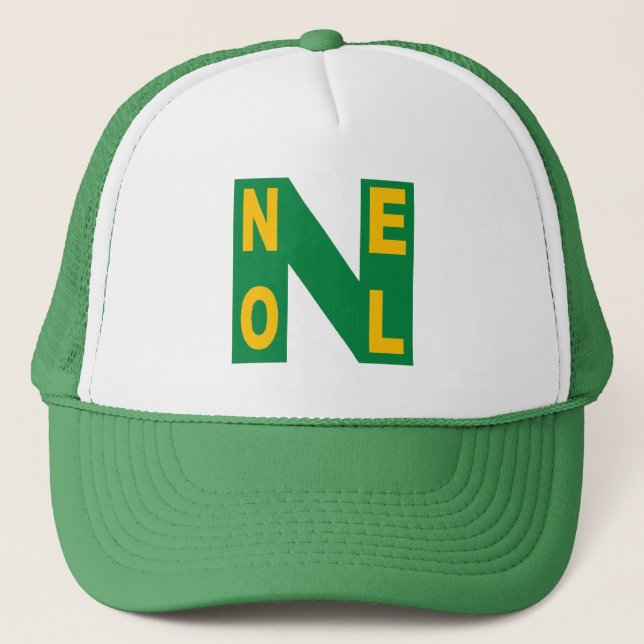 White Trucker cap/green CHRISTMAS Design Hat (Front)