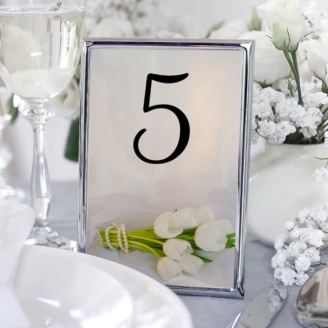 White Tulip Bouquet Spring Wedding Table Numbers (Creator Uploaded)