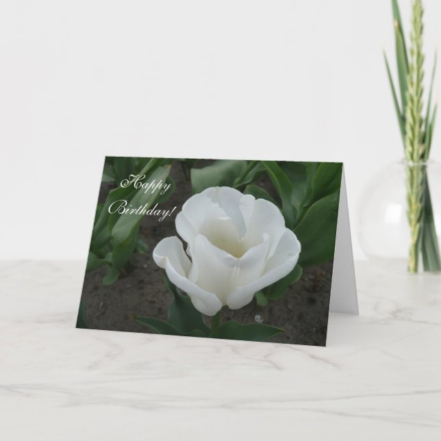 white tulip card (Front)