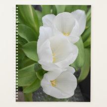 White Tulip Floral Daily Planner/Organiser