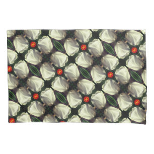 White Tulip Flower Abstract Pattern Pillowcase