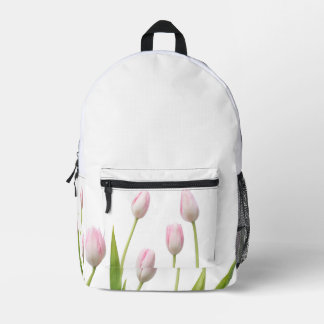 White Tulip Flower Backpack