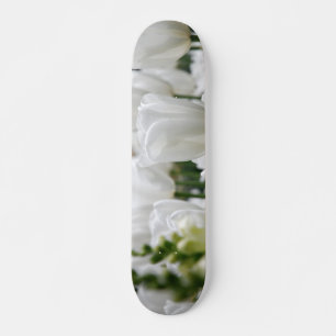 white tulip garden skateboard
