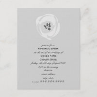 White Tulip Rehearsal Dinner Invitation