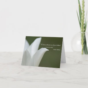 White Tulip Thank You for Your Sympathy Card