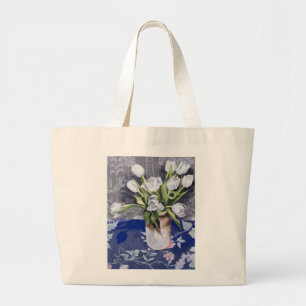 White Tulips 1994 Large Tote Bag