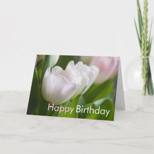 White Tulips ・ Birthday Greeting Card
