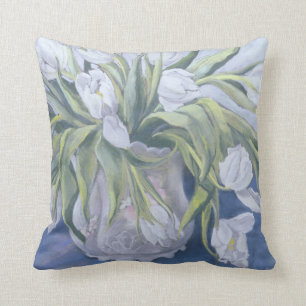 White Tulips Cushion