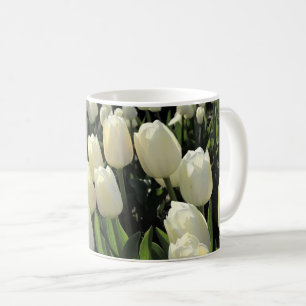 White Tulips in a Field, Oregon Coffee Mug