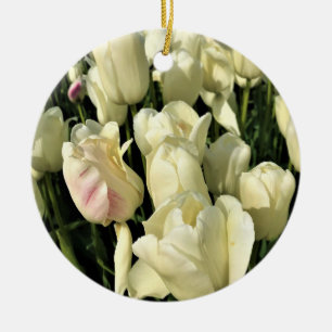 White Tulips, Oregon Ceramic Ornament