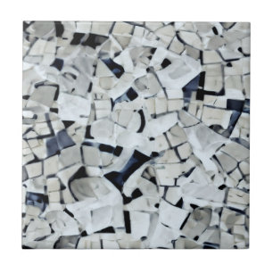 White tumbled pattern grey ceramic tile