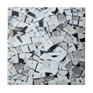 White tumbled pattern grey ceramic tile